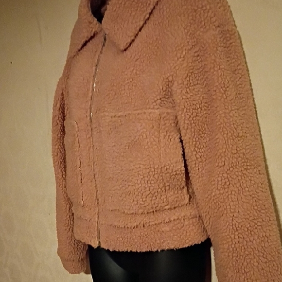 Princess Polly Mauve/ Rose Cozy Teddy Jacket. Size 6.Pretty Fall Color. - Picture 5 of 14